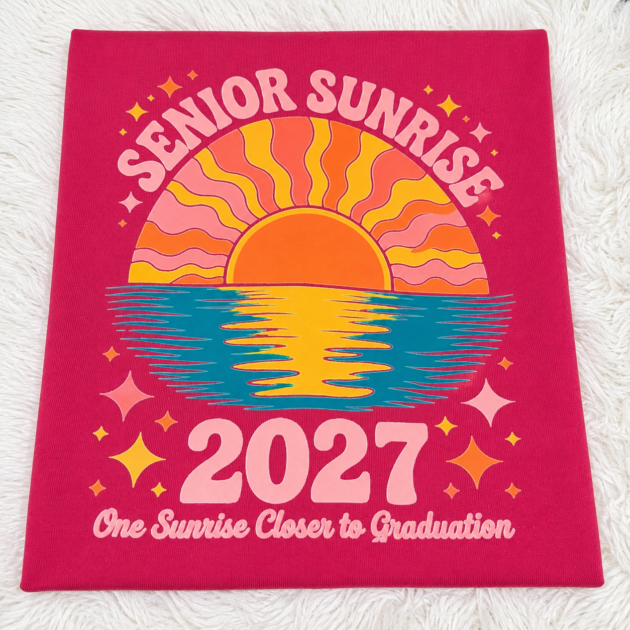 Senior Sunrise 2027 Senior| One Sunrise Closer to Graduation| Class of 2027 Graphic Tee | Senior Year T-shirt