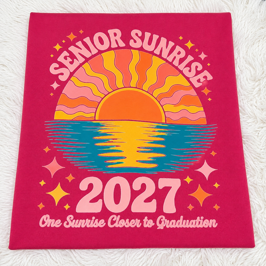 Senior Sunrise 2027 Senior| One Sunrise Closer to Graduation| Class of 2027 Graphic Tee | Senior Year T-shirt