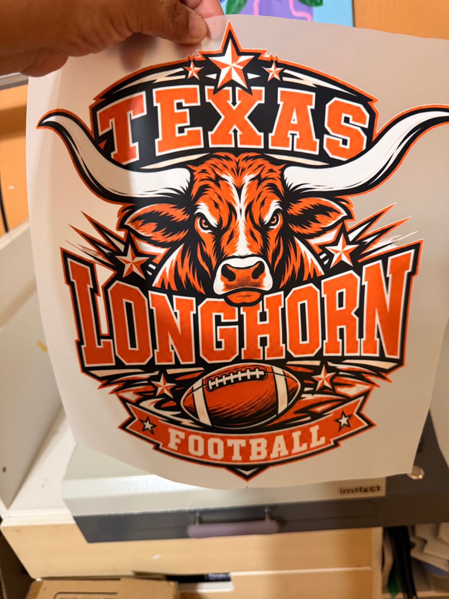 Texas Longhorn Football DTF Transfer – Ready-to-Press Shirt Design