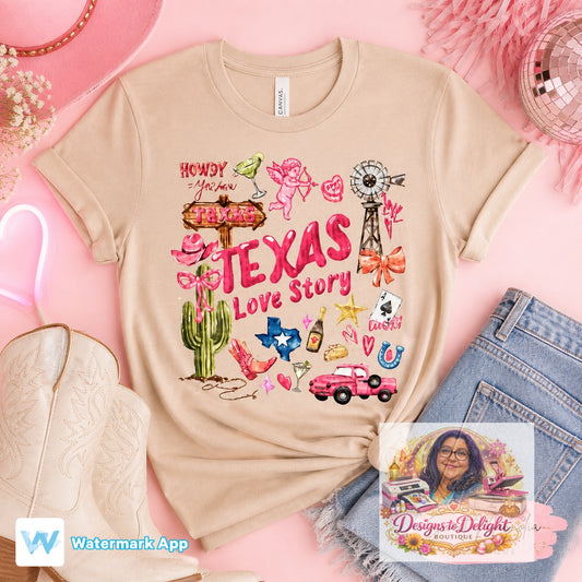Texas Love Story Tee